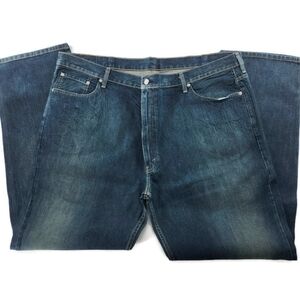 Levis 550 Dark Blue Faded Wash Zip-Fly 100% Cotton Denim Jeans Size 48 X 34